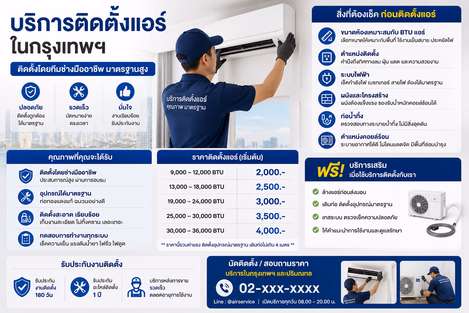 Air Conditioner Installation Services in Bangkok: What to Look For and Cost